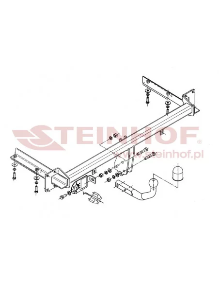 Hak holowniczy Steinhof O-140 do Opel Astra