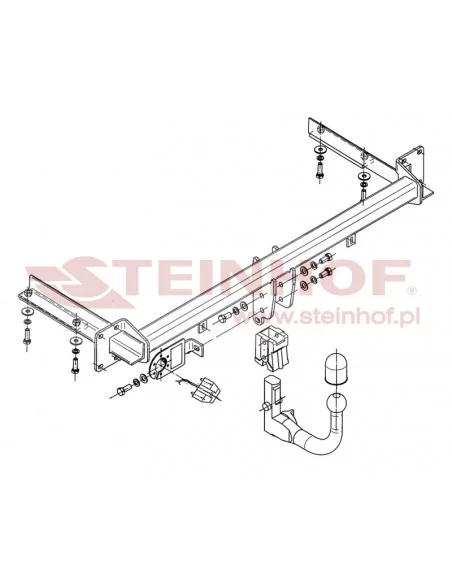 Hak holowniczy Steinhof O-141 do Opel Astra