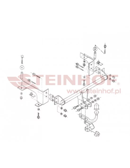 Hak holowniczy Steinhof O-126 do Opel Combo Hak holowniczy Steinhof O-126 do Opel Combo