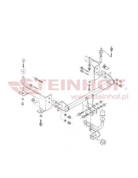 Hak holowniczy Steinhof O-126 do Opel Combo Hak holowniczy Steinhof O-126 do Opel Combo