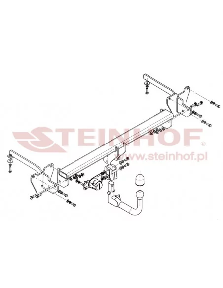 Hak holowniczy Steinhof F-069 do Opel Combo Hak holowniczy Steinhof F-069 do Opel Combo