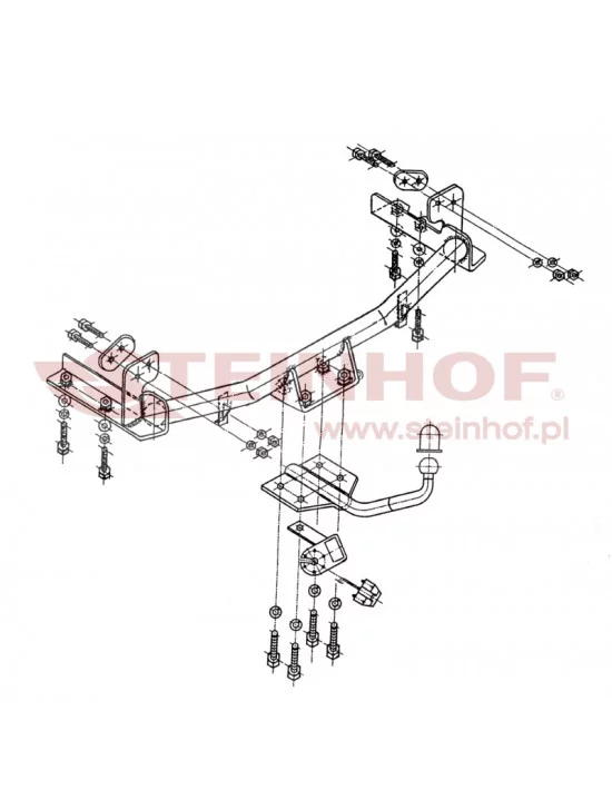 Hak holowniczy Steinhof O-123 do Opel Corsa