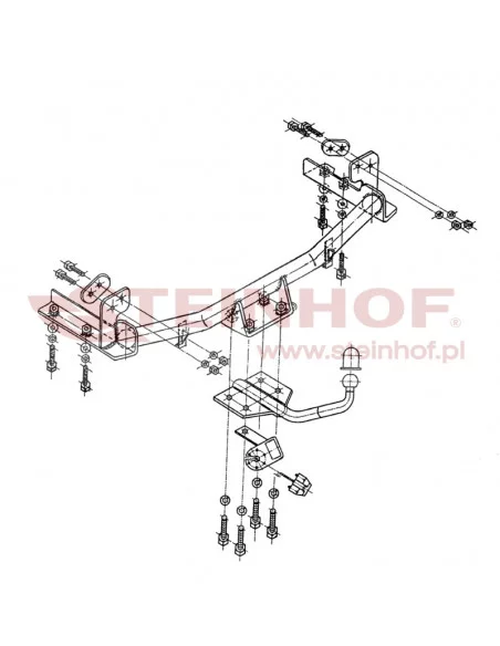 Hak holowniczy Steinhof O-123 do Opel Corsa