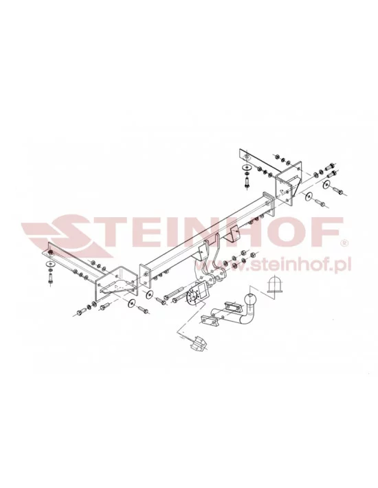 Hak holowniczy Steinhof O-128 do Opel Corsa