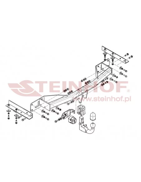 Hak holowniczy Steinhof O-177 do Opel Meriva