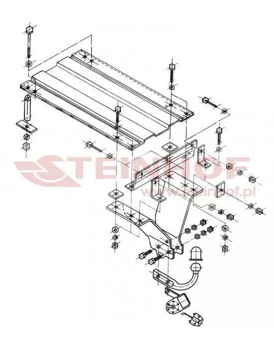 Hak holowniczy Steinhof O-180 do Opel Omega