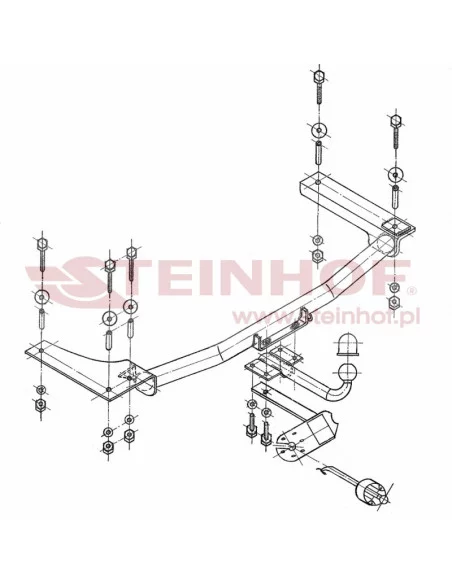 Hak holowniczy Steinhof O-216 do Opel Vectra