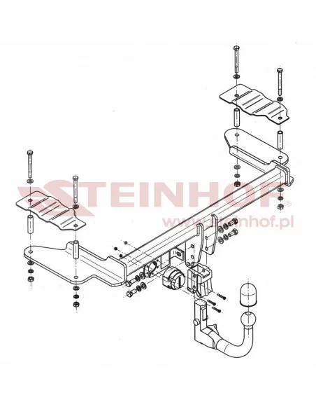 Hak holowniczy Steinhof O-227 do Opel Vectra