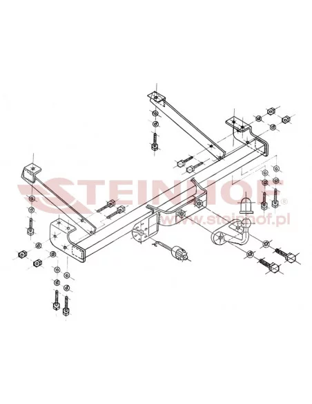 Hak holowniczy Steinhof R-127 do Opel Vivaro Hak holowniczy Steinhof R-127 do Opel Vivaro