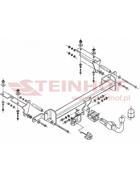 Hak holowniczy Steinhof O-233 do Opel Zafira