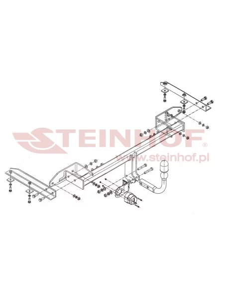 Hak holowniczy Steinhof O-234 do Opel Zafira Tourer