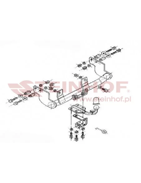 Hak holowniczy Steinhof C-105 do Peugeot 106