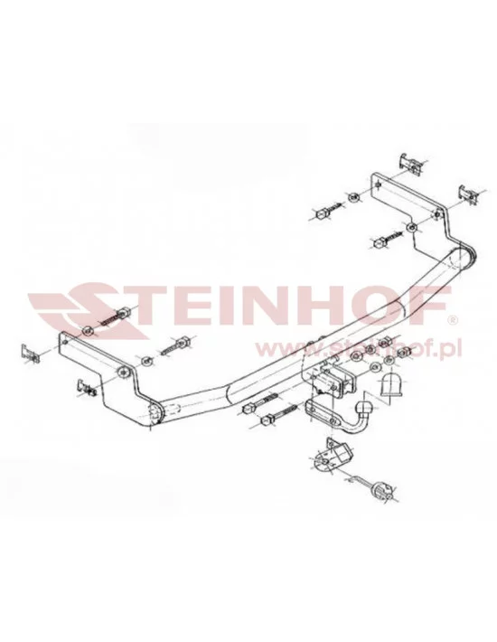 Hak holowniczy Steinhof P-025 do Peugeot 206