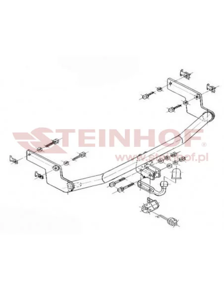 Hak holowniczy Steinhof P-025 do Peugeot 206