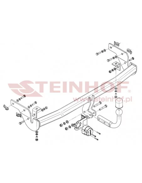 Hak holowniczy Steinhof P-027 do Peugeot 207