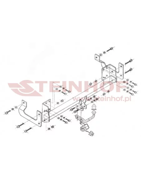 Hak holowniczy Steinhof P-040 do Peugeot 407