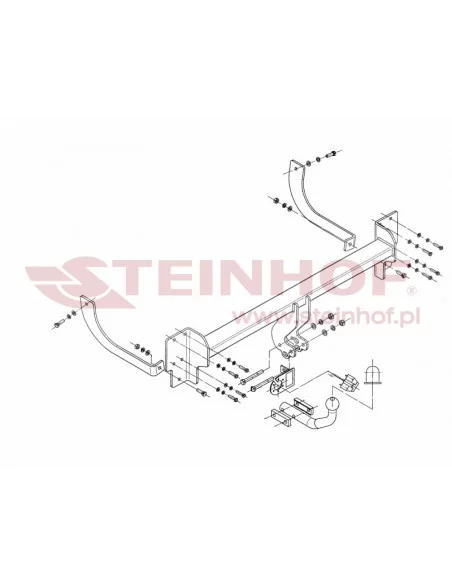Hak holowniczy Steinhof P-042 do Peugeot 407