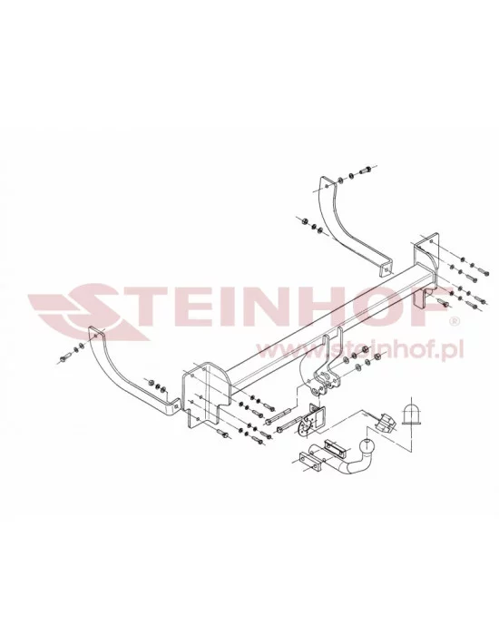 Hak holowniczy Steinhof P-042 do Peugeot 407