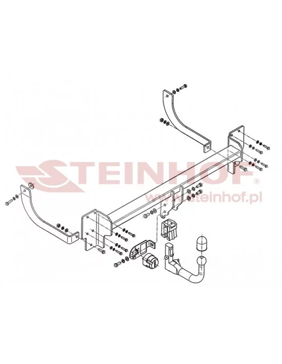 Hak holowniczy Steinhof P-043 do Peugeot 407 Hak holowniczy Steinhof P-043 do Peugeot 407