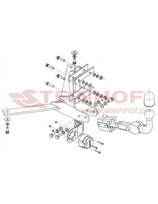 Hak holowniczy Steinhof S-017 do SAAB 9-3