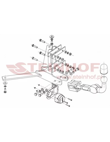 Hak holowniczy Steinhof S-017 do SAAB 9-3