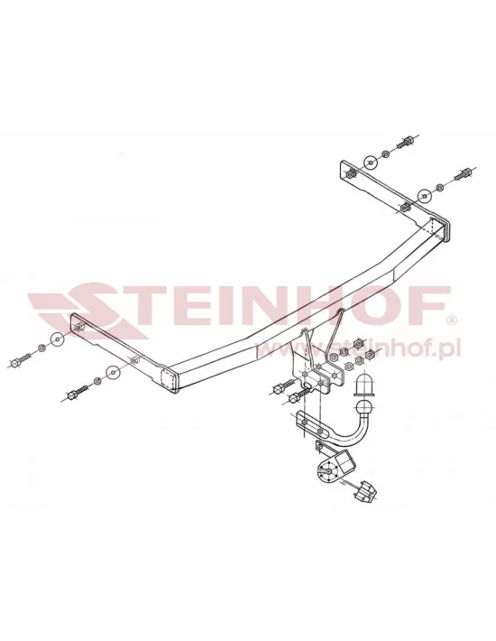 Hak holowniczy Steinhof S-115 do Seat Cordoba