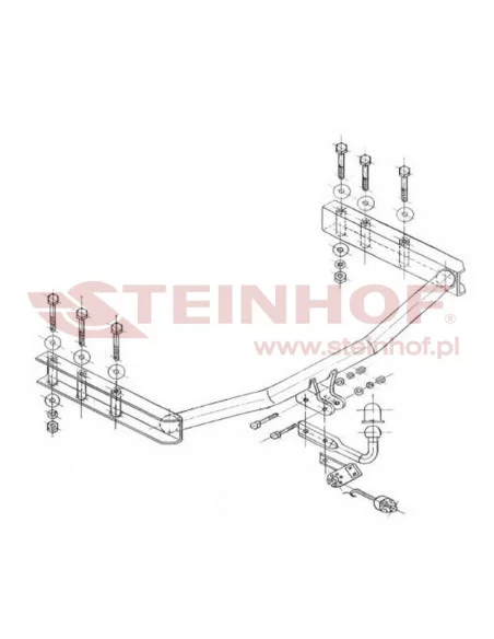 Hak holowniczy Steinhof S-345 do Skoda Superb