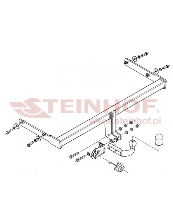 Hak holowniczy Steinhof S-355 do Skoda Yeti