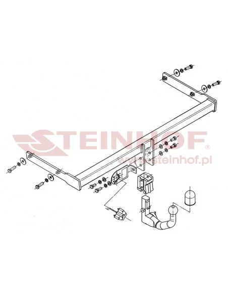 Hak holowniczy Steinhof S-356 do Skoda Yeti