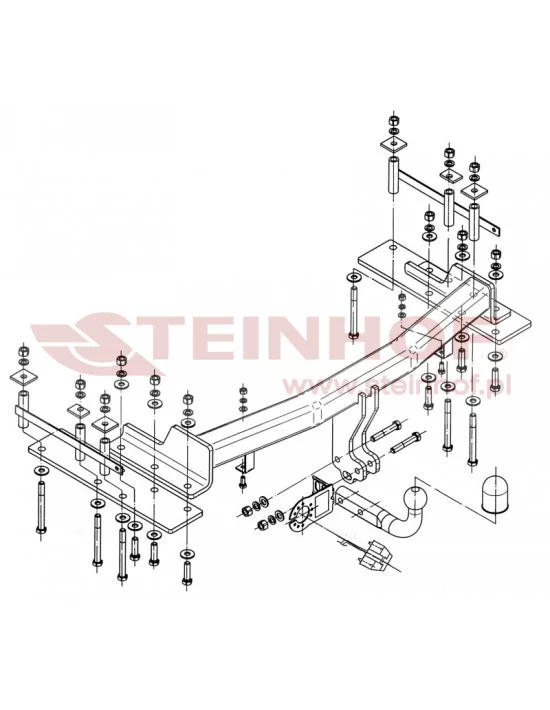 Hak holowniczy Steinhof S-452 do SsangYong Kyron Hak holowniczy Steinhof S-452 do SsangYong Kyron