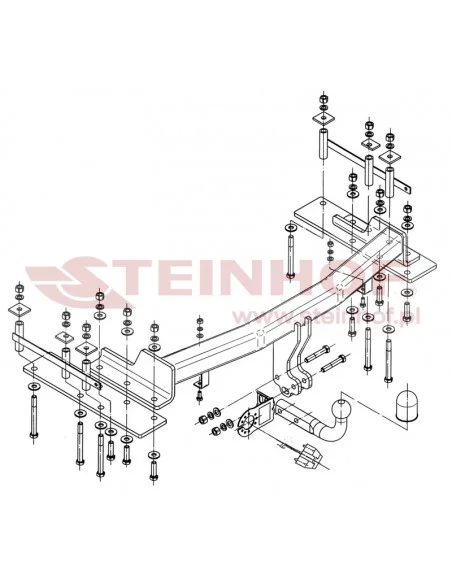 Hak holowniczy Steinhof S-452 do SsangYong Kyron Hak holowniczy Steinhof S-452 do SsangYong Kyron