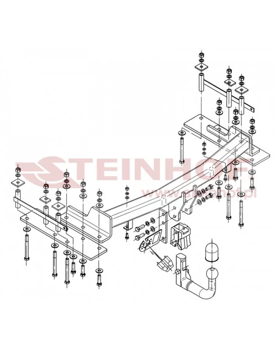 Hak holowniczy Steinhof S-453 do SsangYong Kyron Hak holowniczy Steinhof S-453 do SsangYong Kyron