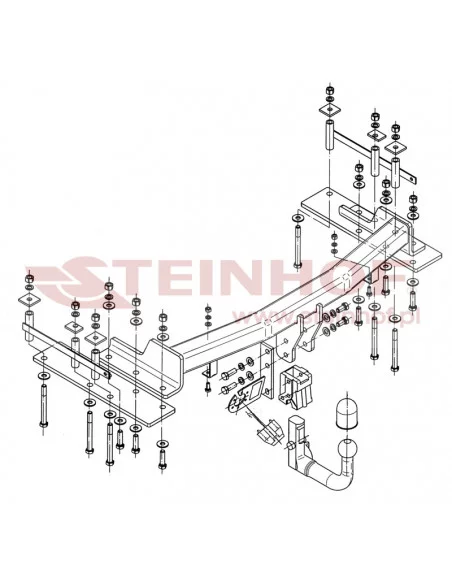 Hak holowniczy Steinhof S-453 do SsangYong Kyron Hak holowniczy Steinhof S-453 do SsangYong Kyron