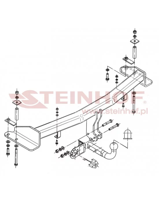 Hak holowniczy Steinhof S-460 do SsangYong Rexton