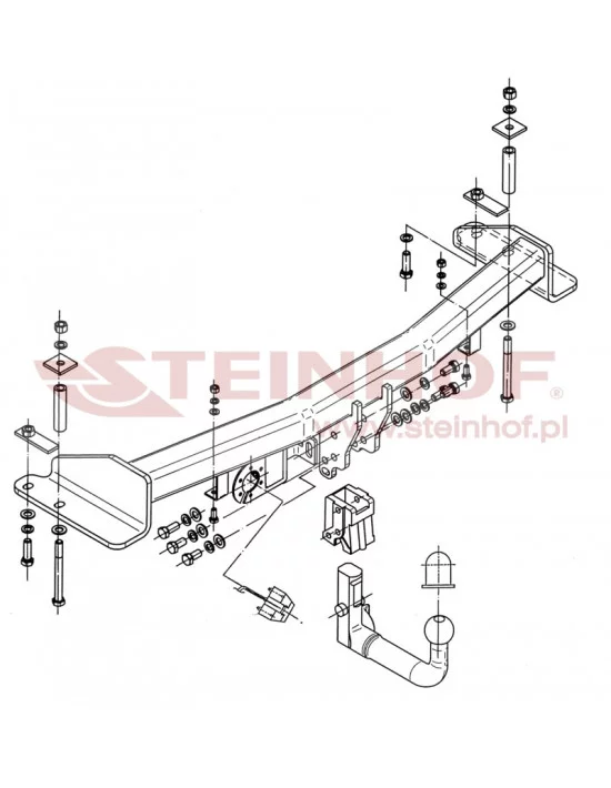 Hak holowniczy Steinhof S-461 do SsangYong Rexton