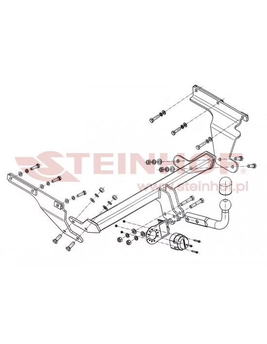 Hak holowniczy Steinhof T-212 do Subaru Trezia