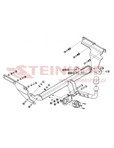 Hak holowniczy Steinhof T-212 do Subaru Trezia