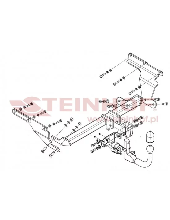 Hak holowniczy Steinhof T-213 do Subaru Trezia