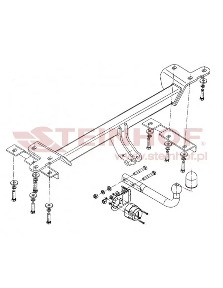 Hak holowniczy Steinhof S-403 do Suzuki Grand Vitara