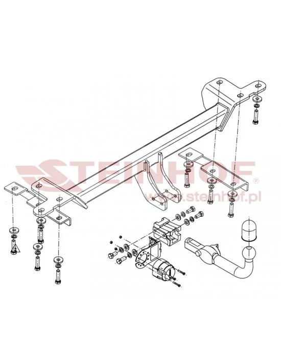 Hak holowniczy Steinhof S-404 do Suzuki Grand Vitara