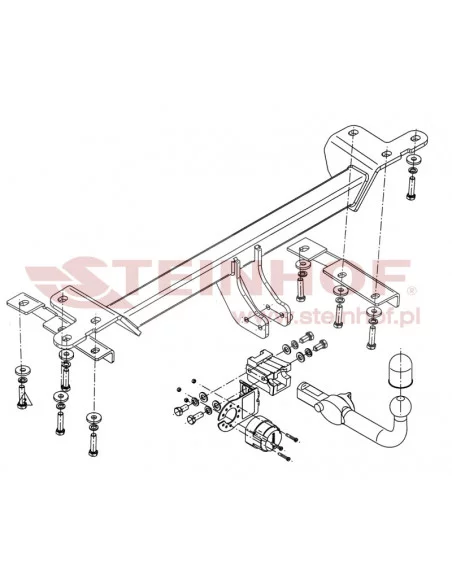Hak holowniczy Steinhof S-404 do Suzuki Grand Vitara