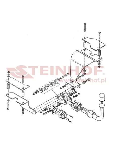 Hak holowniczy Steinhof S-384 do Suzuki Swift Hak holowniczy Steinhof S-384 do Suzuki Swift