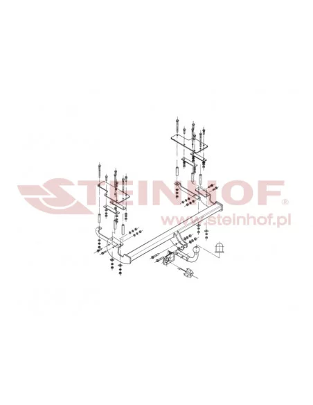Hak holowniczy Steinhof F-143 do Suzuki SX4 Hak holowniczy Steinhof F-143 do Suzuki SX4