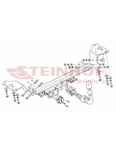 Hak holowniczy Steinhof T-091 do Toyota Auris Hak holowniczy Steinhof T-091 do Toyota Auris