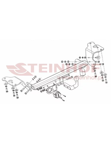Hak holowniczy Steinhof T-092 do Toyota Auris Hak holowniczy Steinhof T-092 do Toyota Auris