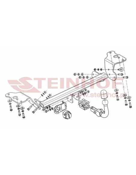 Hak holowniczy Steinhof T-093 do Toyota Auris Hak holowniczy Steinhof T-093 do Toyota Auris