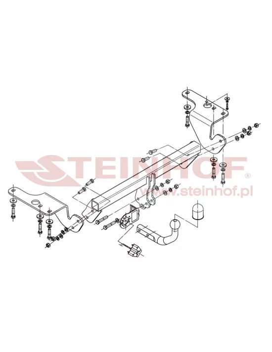 Hak holowniczy Steinhof T-096 do Toyota Auris Hak holowniczy Steinhof T-096 do Toyota Auris