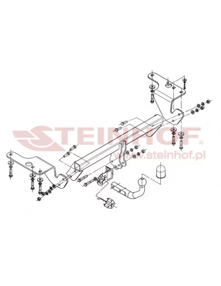 Hak holowniczy Steinhof T-096 do Toyota Auris Hak holowniczy Steinhof T-096 do Toyota Auris