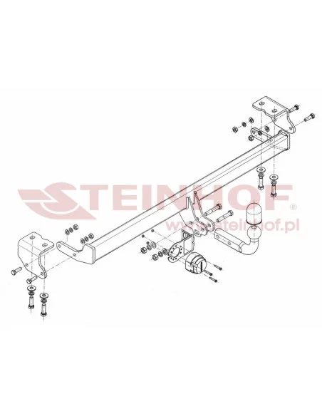 Hak holowniczy Steinhof T-130 do Toyota Auris Hybrid
