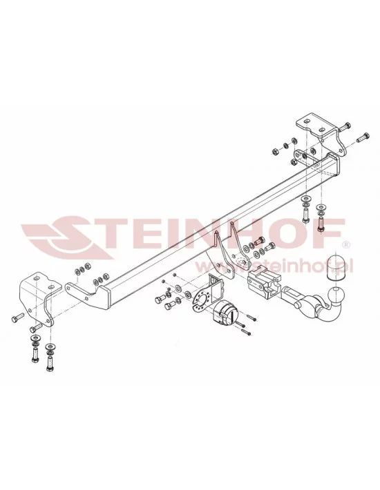 Hak holowniczy Steinhof T-131 do Toyota Auris Hybrid Hak holowniczy Steinhof T-131 do Toyota Auris Hybrid
